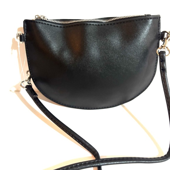 Zac posen Black mini Semi-Circular Crossbody Bag with Decorative Accent - Picture 2 of 7